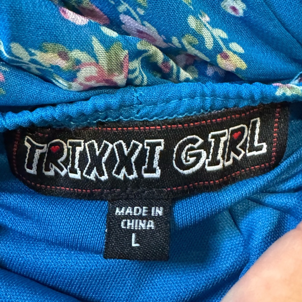 Trixxi Blue Floral Girl’s Dress - Picture 3 of 7